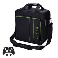 Sac à dos en nylon durable avec fermeture éclair, poignée et bandoulière pour Xbox X/S/360 One, pour console et accessoires - Rangement portable