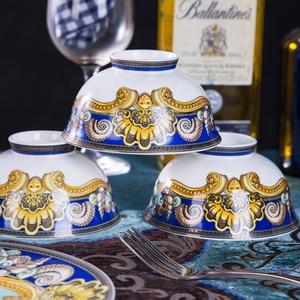 Hot Sale Western European Style Bone China Porcelain <b>Dinnerware</b> Set for Wedding Dishwasher Safe - Product Image 4