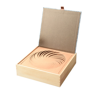 Tea Packaging <b>Box</b> Wooden Rectangle Blue <b>Pine</b> Material Custom Order For Tea Storage - Product Image 3