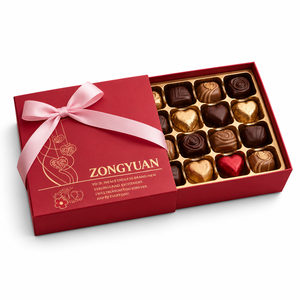 Boîte cadeau à chocolats personnalisée avec logo, 6, 12 ou 24 compartiments, type tiroir, pour pâtisseries, bonbons, emballage alimentaire, écologique, imprimée, pour truffes à retirer - Product Image 1