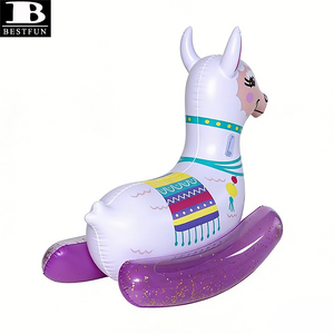 Flotador Inflable <span class=keywords><strong>de</strong></span> PVC Grueso con Diseño <span class=keywords><strong>de</strong></span> Llama y Brillantina, con Asas, para Piscina, para Niños y Adultos - Product Image 5