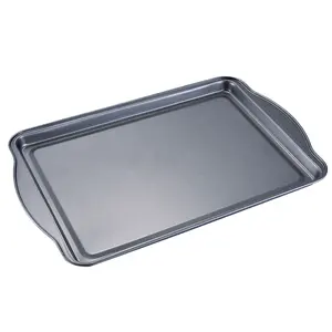 ホームキッチン耐熱皿ブラックメタル炭素鋼シートパンベーキングトレイ、ノンスティック耐熱皿クッキーベーキングパン
