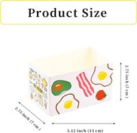 Boîte de papier toast aux oeufs épais pour petit déjeuner déjeuner Dessert emballage porte-sandwich à hamburger nourriture en relief excellent pour le pain