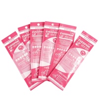 Sachet d'emballage personnalisé pour masque cosmétique, sachet en plastique avec trou de suspension et fenêtre transparente pour échantillon de soin de la peau