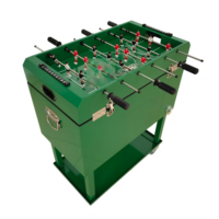 Chariot isotherme classique pliable 49L/65L pour le football, seau à glace métallique, boîte à glace avec roues pour les matchs de football en extérieur