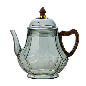 Théière en verre en forme de cœur Lotus avec couvercle, résistante à la chaleur, pour la préparation du thé à usage domestique - Product Image 5