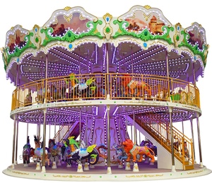 Équipement de terrain de jeu carrousel grand parc d'attractions manèges carrousel à double pont à vendre - Product Image 2