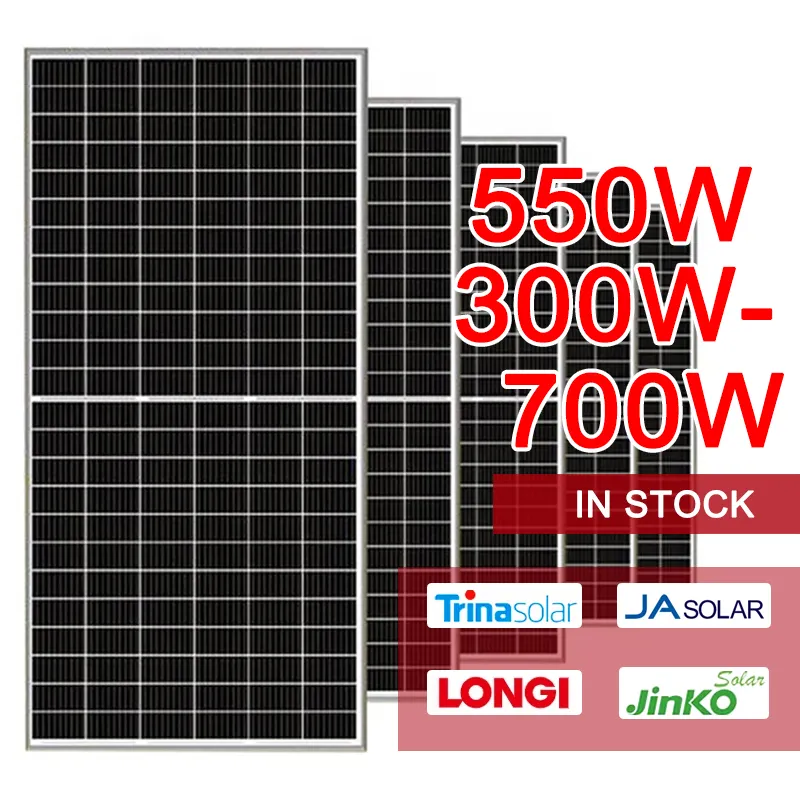 Longi Trina Ja Jinko panel surya, panel surya harga 550 watt 540w 545w 550 w 555w kristal ganda 30 tahun tiger pro