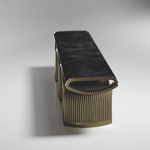 Tabouret à chaussures italien de luxe en acier inoxydable haut de gamme banc de <span class=keywords><strong>lit</strong></span> long poufs pour chambre à coucher caractéristiques d'entrée souples pour les concepteurs de villas - Product Image 5