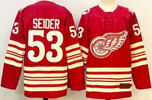 เสื้อเจอร์ซีย์เล่นฮ็อกกี้น้ำแข็งรุ่นใหม่ส่ง88 Patrick Kane 53 moritz สำหรับ seider 71 Dylan and larkin 23 RAYMOND 71 larkin 9 Howe - Product Image 2