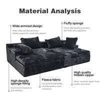 Sofá Cama Modular de 2 Plazas, Sin Marco, de Espuma, Tapizado en Tela de Pana Resistente, Diseño Moderno para Apartamentos, ODM OEM
