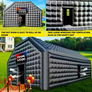 Tente <span class=keywords><strong>de</strong></span> discothèque gonflable noire 30x20x13 pieds avec deux souffleurs 680W, thème discothèque/disco pour anniversaires, événements scolaires, jardin - Product Image 3