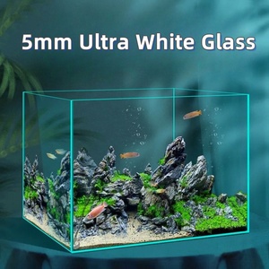 Usine En Gros Verre Fish Tank Salon Aquarium Bureau Poisson Rouge Betta Réservoir En Verre Transparent Fish Tank - Product Image 6