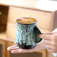 Tasses à café en céramique grande capacité, finition émail Yao-bian, design luxe léger, pour réchauffer les mains, idéales pour le petit-déjeuner, le thé, l'eau et le lait – Offre spéciale