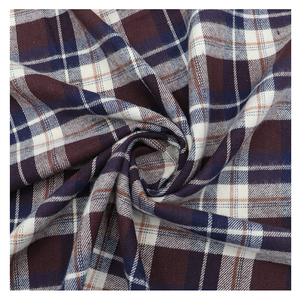 Tissu à carreaux tissé en flanelle CVC, fils teints brossés, <span class=keywords><strong>lot</strong></span> de stock 100% coton, tissu à carreaux teints pour chemises et pyjamas - Product Image 6