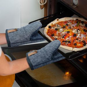 Gants de barbecue antidérapants de Noël, résistants à la chaleur, en coton et silicone, mini-gants de four avec boucle de suspension - Product Image 2