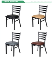 Vente en gros de meubles pour restaurants Chaises à échelle et dossier Chaises de salle à manger Chaises empilables en métal pour café