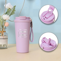 Nouveaux produits : Gobelet isotherme en acier inoxydable personnalisé avec paille, idéal pour la Saint-Valentin ou comme cadeau pour la fête des Mères