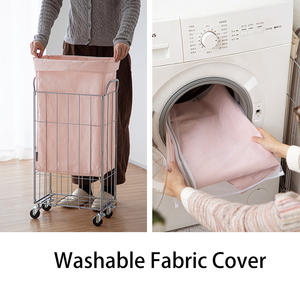 SHIMOYAMA fer flamme panier à linge panier de rangement à linge salle de bain Mobile panier à linge panier support de rangement - Product Image 5