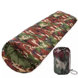 Cotton 950g Camping Sleeping Bag Envelope Style Camouflage Sleeping Bags Outdoor Warm Sleep Bag