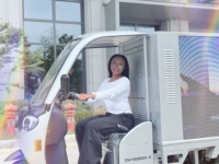 Scooter Eléctrico de Tres Ruedas para Publicidad Móvil en Exteriores, Vehículo con Luces LED