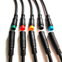 Connecteurs mâles et femelles étanches IP65 en laiton, 2-8 broches, 2A 10A, pour vélos électriques (M8 M12)