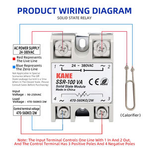 SSR-100VA SCR-100VA単相ソリッドステート電圧レギュレータリレーモジュール2W 200 ~ 560KΩ Output24 ~ 380VAC <span class=keywords><strong>FOTEK</strong></span>ソリッドステートリレー - Product Image 3