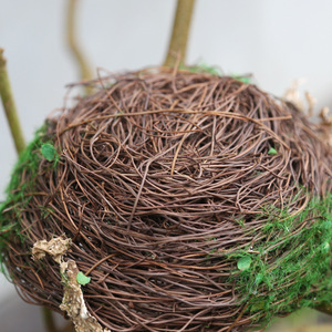 Kunstvogelnest Rotan Vogelvogelvogeleieren Miniatuur Paasdecoraties <span class=keywords><strong>Mini</strong></span>-Tuinaccessoire Woondecoratie - Product Image 6