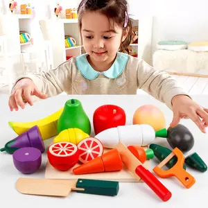 Frutas e legumes jogar cozinha comida para fingir, corte, brinquedos alimentares, educacional, conjunto com faca de brinquedo, placa de corte