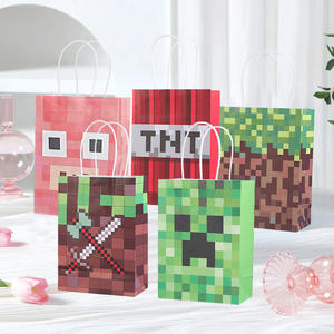 Bolsa de regalo de papel impresa con logotipo personalizado de píxeles del alfabeto TNT colorido, nuevo bolso de moda para jugadores de <span class=keywords><strong>Minecraft</strong></span> - Product Image 1
