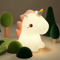 Veilleuse licorne arc-en-ciel pour chambre d'enfant capteur tactile couleur changeante lampe bébé batterie cadeau spécial accompagnant le sommeil