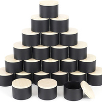 Bougies en cire de soja parfumées en boîte avec couvercle en bois pour la maison – Vente en gros à chaud