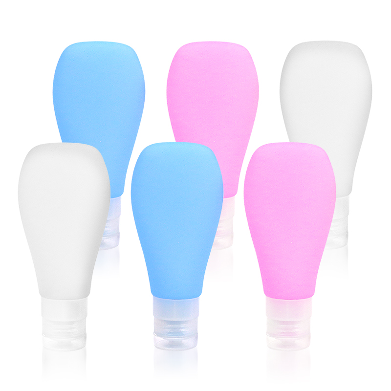 Оптовая продажа, экологически чистые силиконовые бутылки для путешествий, портативная бутылка для путешествий, герметичная Нетоксичная силиконовая Бутылка для путешествий 30/50/70 мл