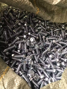 Cabeza de arandela hexagonal ranurada negra de acero inoxidable personalizada pernos autorroscantes pulgadas y sujetadores métricos para matrícula - Product Image 4