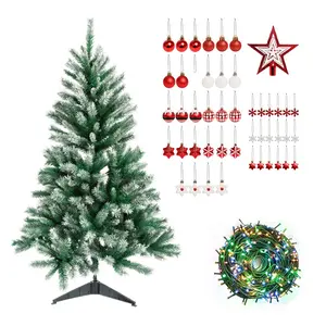 Hand-Painted Detail Ceramic Tabletop Popcorn Garland Christmas Tree with Vintage Style for Nostalgic Charm