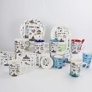 Fabricants fournisseur conception d'impression personnalisée en céramique tasse personnalisée de New York, tasse de Londres, tasse souvenir touristique en émail de <span class=keywords><strong>Paris</strong></span> - Product Image 6