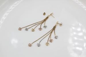 Pendientes <span class=keywords><strong>de</strong></span> Borla Bohemia BMZ 2025 con Baño PVD en 3 Colores Mezclados, 6*1CM, Venta al por Mayor, Pendientes Largos Coloridos - Product Image 4
