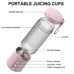 <span class=keywords><strong>Tiktok</strong></span> Vente Chaude Ménage 450ml Fruit Ice Mixer Cup USB Charge Juicers Smoothie Mixer Blender avec Brosse Propre - Product Image 3