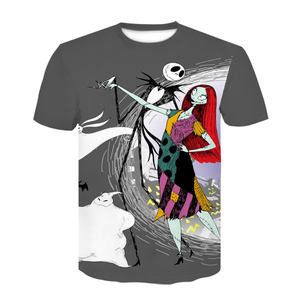 Fitspi Nightmare Before Christmas Jack Halloween <span class=keywords><strong>T</strong></span> <span class=keywords><strong>Shirt</strong></span> film <span class=keywords><strong>Horror</strong></span> magliette Anime stampate in 3d uomo donna maglietta estiva - Product Image 5