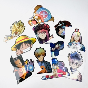 В наличии, 500 дизайны, новые лазерные наклейки на заказ, анимационные спортивные водонепроницаемые 3d линзовидные Автомобильные Наклейки для декора - Product Image 1