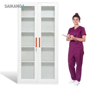 SKH091 Durable Hospital Room Furniture Metal Medical Office Storage Cabinet