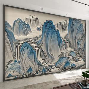 Tv fond mur nouvelle peinture à l'huile papier peint paysage peinture salon Film et télévision mur Design Mural revêtement mural - Product Image 1