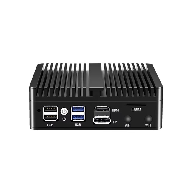 12th Gen In-tel N150 Pen-tium N6415 Cel-eron N5105 J6210 Firewall 4x I226-V 2.5G LAN Fanless Mini PC Barebone Computer PfSense