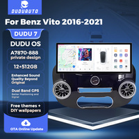 DUDUAUTO 12,3 pulgadas Android unidad principal coche Radio navegación inalámbrica CarPlay GPS para Benz Vito W447 116 2014-2020