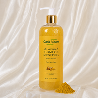 Gel Douche Corporel Marque Blanche Éclaircissant au Curcuma et Vitamine C, Gommage Corporel Herbal Revitalisant, Lotion Corporelle Éclaircissante et Unifiante