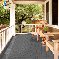 Revêtement de sol extérieur avec dalles de terrasse à emboîtement, composite, bricolage, personnalisable, terrasse de jardin, patio, dalles de terrasse