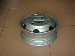 <span class=keywords><strong>Jante</strong></span> de roue en acier pour camion lourd 17.5x6.00 taille <span class=keywords><strong>6</strong></span> <span class=keywords><strong>trous</strong></span> 17.5 pouces roue Tubeless pour pneu 8R17.5 nouvel état finition argent chromé - Product Image 3