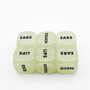 <strong>Custom</strong> Wholesale Funny Love <strong>Sex</strong> <strong>Dice</strong> Set Adult Couple <strong>Game</strong> Glow in the Dark Sexy <strong>Game</strong> 16mm Printed Resin <strong>Dice</strong> - Product Image 1