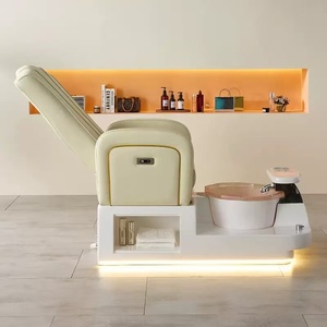 Chaise de pédicure multifonctionnelle pour salon de manucure, inclinable et réglable, avec spa pour les pieds et massage - Product Image 5