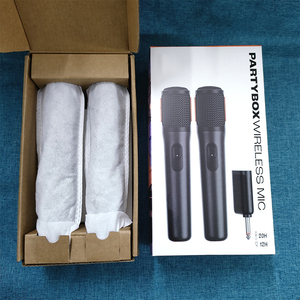 Portable Dual UHF <b>Wireless</b> <b>Microphone</b> <b>System</b> Extra Mic For JBL 2nd Partybox with Stable Signal - Product Image 2